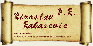 Miroslav Rakašević vizit kartica